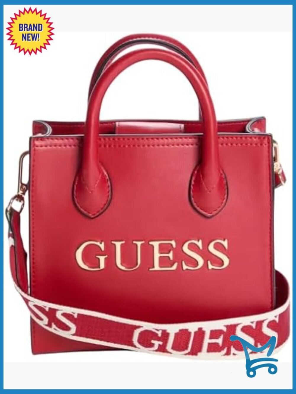 Faux Leather Mini Tote with Adjustable Crossbody Strap and Interior Pockets
